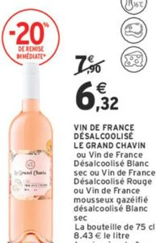 VIN DE FRANCE DÉSALCOOLISÉ LE GRAND CHAVIN
