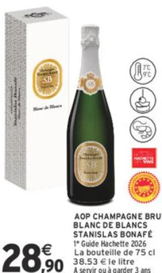 AOP Champagne Brut Blanc de Blancs STANISLAS BONAFÉ