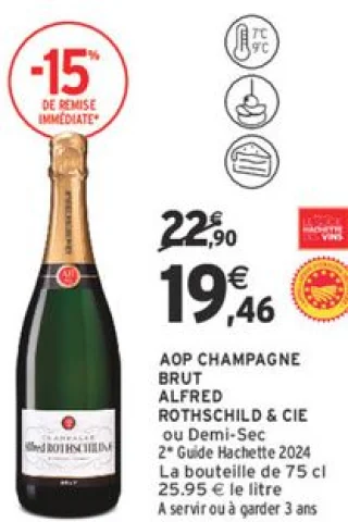 AOP Champagne Brut ALFRED ROTHSCHILD & CIE ou Demi-Sec