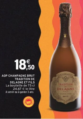 AOP CHAMPAGNE BRUT TRADITION DE DELAGNE ET FILS