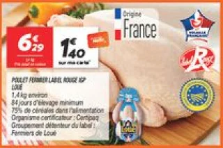 Poulet fermier label rouge igp