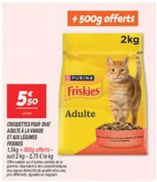 Croquettes pour chat adulte à la viande et aux légumes 