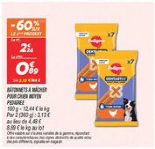 Bâtonnets à mâcher  pour chien moyen