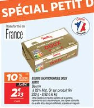Beurre gastronomique doux