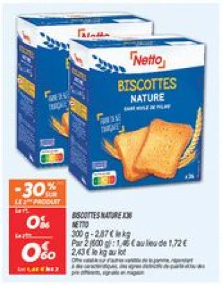 Biscottes nature x36