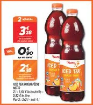 Iced tea saveur pêche