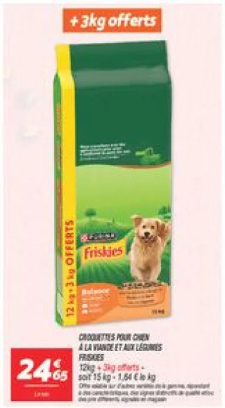 Croquettes pour chien  à la viande et aux légumes 