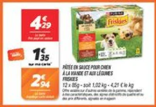 Pâtée en sauce pour chien  à la viande et aux légumes 