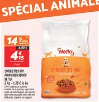 Croquettes mix pour chien senior