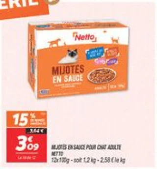 Mijotés en sauce pour chat adulte