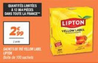 Sachets de thé yellow label 