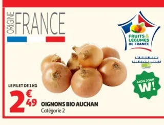 Oignons Bio Auchan