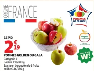 Pommes Golden ou Gala