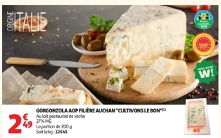 Gorgonzola AOP Filière Auchan "Cultivons le Bon"