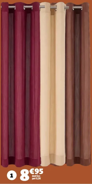 Rideau 100% polyester dim. 140x240cm