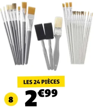 Pinceaux Les 24 pièces