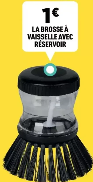 La brosse à vaisselle avec réservoir
