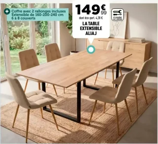 La table extensible Aliaj