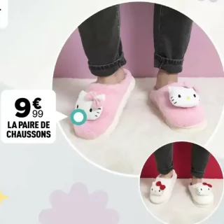 La paire de chaussons Hello Kitty