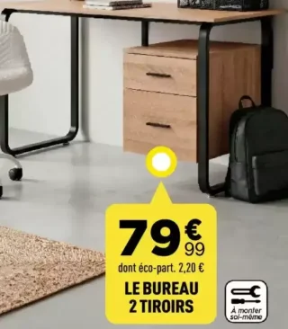 Le bureau 2 tiroirs