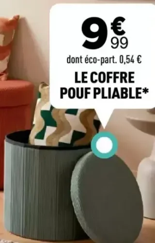 Le coffre pouf pliable Atmosphera