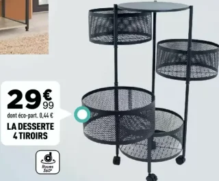 La desserte 4 tiroirs