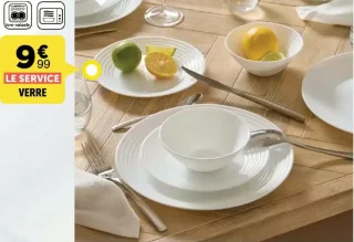Service de table en verre