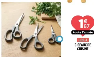 Les 3 ciseaux de cuisine