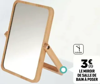 Le miroir de salle de bain à poser