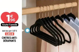 LES 8 CINTRES ANTI-DÉRAPANTS