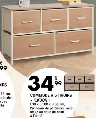 Commode à 5 tiroirs « K.KOON »