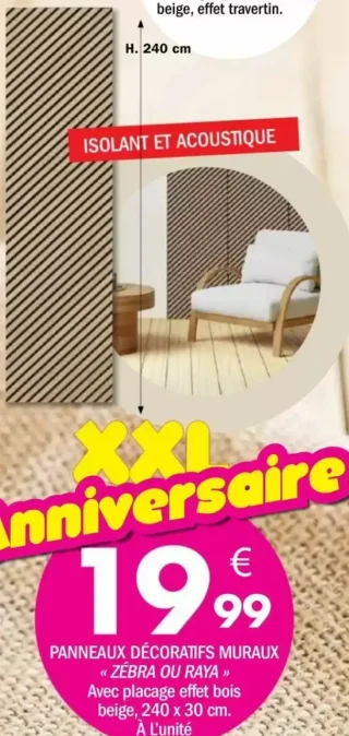 Panneaux décoratifs muraux « Zébra ou Raya »