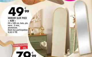 Miroir sur pied « KIM »