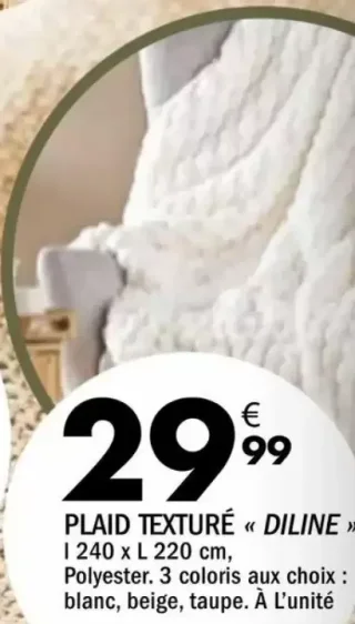 Plaid texturé « DILINE »