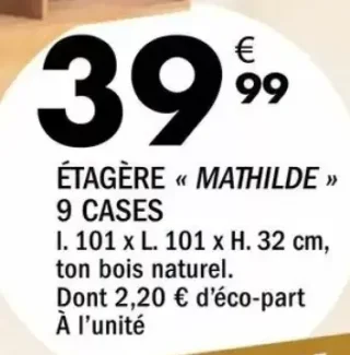 Étagère « Mathilde » 9 cases