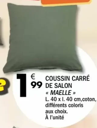 Coussin carré de salon « Maelle »