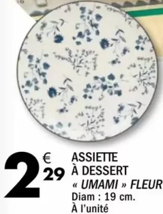 Assiette à dessert « UMAMI » Fleur