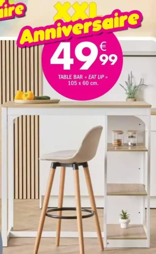 Table bar « Eat Up » 105 x 60 cm