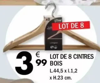 Lot de 8 cintres bois 5five