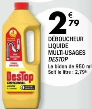 Déboucheur liquide multi-usages Destop Original