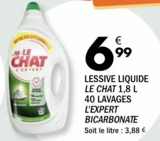 Lessive Liquide Le Chat L'Expert Bicarbonate