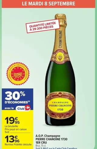A.O.P. Champagne PIERRE CHANOINE 1730 1ER CRU Brut