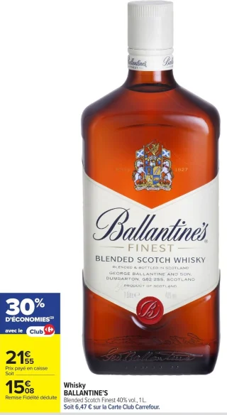 Whisky BALLANTINE'S Blended Scotch Finest