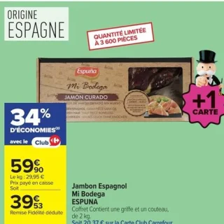 Jambon Espagnol Mi Bodega ESPUNA