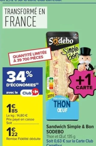 Sandwich Simple & Bon SODEBO