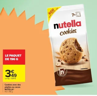 Cookies avec des pépites au cacao NUTELLA®