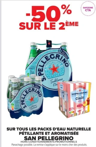 Eau naturelle pétillante et aromatisée San Pellegrino
