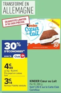KINDER Cœur au Lait