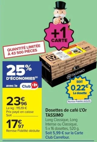 Dosettes de café L'Or TASSIMO