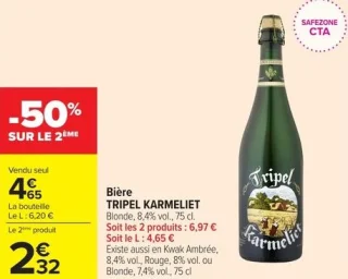 Bière blonde Tripel Karmeliet
